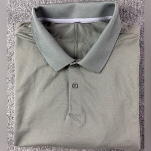Lululemon Mens Live In Practice Short Sleeve Golf Polo Shirt Size L Green